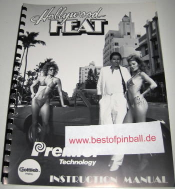 Hollywood Heat Game Manual (Gottlieb) - zum Schließen ins Bild klicken